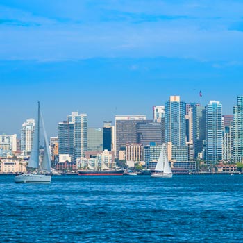 Image of San Diego skyline and harbor