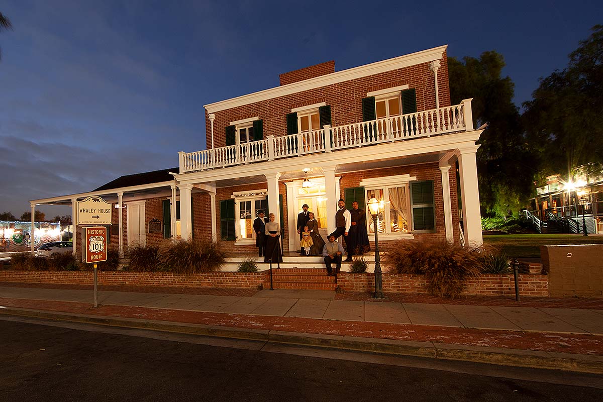 San Diego Whaley House in the evening